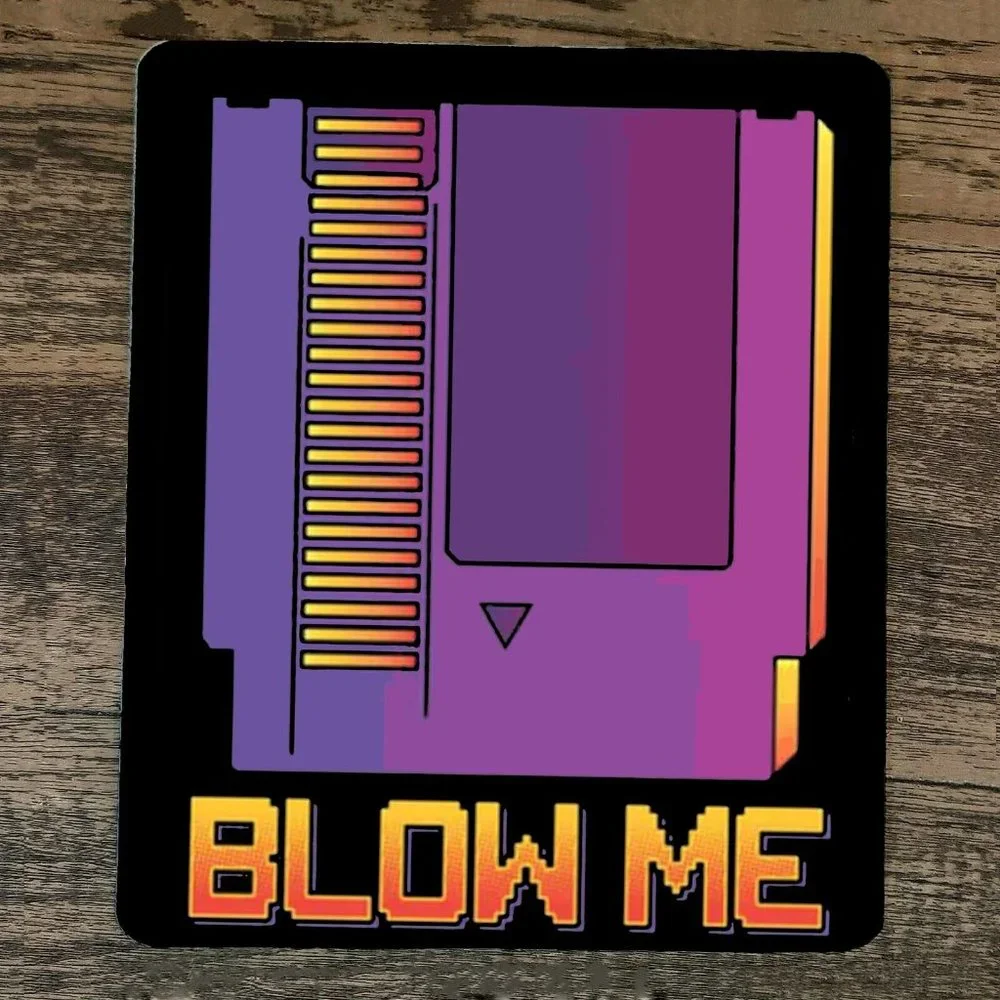 Mouse Pad Blow Me NES Nintendo‎ Cartridge